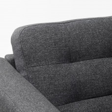 Доставка из Польши ⭐⭐⭐⭐⭐ LANDSKRONA sofa 3-osobowa z szezlongiem, Gunnared ciemnoszary/drewno/czarny,ИКЕА-49444227, Евро Икеа Калининград