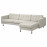 Доставка из Польши LANDSKRONA sofa 4-osobowa z szezlongiem, Gunnared bezowy/czarny/drewno ИКЕА-39491144, ЕВРОИКЕА Калининград