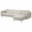 Доставка из Польши LANDSKRONA sofa 4-osobowa z szezlongiem, Gunnared bezowy/metal ИКЕА-49435341, ЕВРОИКЕА Калининград