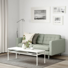 Доставка из Польши ⭐⭐⭐⭐⭐ LANDSKRONA sofa 2-osobowa, Gunnared jasnozielony/metal,ИКЕА-49270284, Евро Икеа Калининград