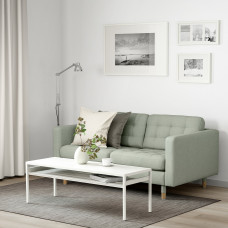 Доставка из Польши ⭐⭐⭐⭐⭐ LANDSKRONA sofa 2-osobowa, Gunnared jasnozielony/drewno,ИКЕА-39270289, Евро Икеа Калининград