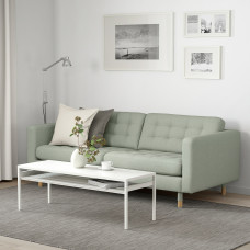 Доставка из Польши ⭐⭐⭐⭐⭐ LANDSKRONA sofa 3-osobowa, Gunnared jasnozielony/drewno,ИКЕА-39270326, Евро Икеа Калининград