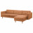 Доставка из Польши LANDSKRONA sofa 4-osobowa, z szezlongiem/Grann/Bomstad zloto-brazowy/drewno ИКЕА-49270359, ЕВРОИКЕА Калининград