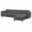 Доставка из Польши LANDSKRONA sofa 4-osobowa, z szezlongiem/Gunnared ciemnoszary/drewno ИКЕА-59270373, ЕВРОИКЕА Калининград