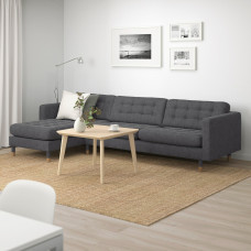 Доставка из Польши ⭐⭐⭐⭐⭐ LANDSKRONA sofa 4-osobowa, z szezlongiem/Gunnared ciemnoszary/drewno,ИКЕА-59270373, Евро Икеа Калининград