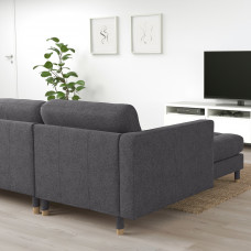 Доставка из Польши ⭐⭐⭐⭐⭐ LANDSKRONA sofa 4-osobowa, z szezlongiem/Gunnared ciemnoszary/drewno,ИКЕА-59270373, Евро Икеа Калининград