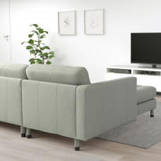 Доставка из Польши ⭐⭐⭐⭐⭐ LANDSKRONA sofa 4-osobowa z szezlongiem, Gunnared jasnozielony/drewno/czarny,ИКЕА-29444228, Евро Икеа Калининград