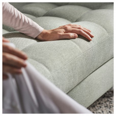 Доставка из Польши ⭐⭐⭐⭐⭐ LANDSKRONA sofa 4-osobowa z szezlongiem, Gunnared jasnozielony/drewno/czarny,ИКЕА-29444228, Евро Икеа Калининград