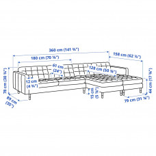 Доставка из Польши ⭐⭐⭐⭐⭐ LANDSKRONA sofa 5-czesciowa, z szezlongami Gunnared/bezowy metal,ИКЕА-89435339, Евро Икеа Калининград