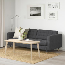 Доставка из Польши ⭐⭐⭐⭐⭐ LANDSKRONA sofa 3-osobowa, Gunnared ciemnoszary/drewno,ИКЕА-59270311, Евро Икеа Калининград