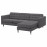 Доставка из Польши LANDSKRONA sofa 3-osobowa, z szezlongiem/Gunnared ciemnoszar/metal ИКЕА-89272667, ЕВРОИКЕА Калининград