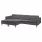 Доставка из Польши LANDSKRONA sofa 4 osobowa z szezlongiem, Gunnared ciemnoszar/metal ИКЕА-39554301, ЕВРОИКЕА Калининград