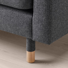 Доставка из Польши ⭐⭐⭐⭐⭐ LANDSKRONA sofa 4 osobowa z szezlongiem, Gunnared ciemnoszary/drewno,ИКЕА-19554302, Евро Икеа Калининград
