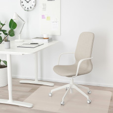 Доставка из Польши ⭐⭐⭐⭐⭐ LANGFJALL krzeslo konferencyjne z podlokiet., Gunnared bezowy/bialy,ИКЕА-09252791, Евро Икеа Калининград