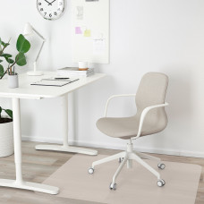 ⭐⭐⭐⭐⭐ LANGFJALL Стул конференция c подлокотник., Гуннаред бежевый,IKEA-49252765, Евро Икеа Калининград