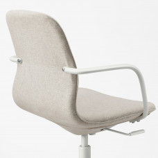 ⭐⭐⭐⭐⭐ LANGFJALL Стул конференция c подлокотник., Гуннаред бежевый,IKEA-49252765, Евро Икеа Калининград