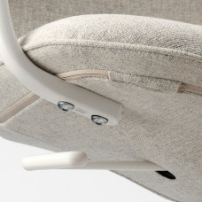 ⭐⭐⭐⭐⭐ LANGFJALL Стул конференция c подлокотник., Гуннаред бежевый,IKEA-49252765, Евро Икеа Калининград