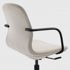 ⭐⭐⭐⭐⭐ LANGFJALL Стул конференция c подлокотник., Гуннаред бежевый,IKEA-19177857, Евро Икеа Калининград