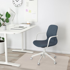 ⭐⭐⭐⭐⭐ LANGFJALL Стул конференция c подлокотник., Гуннаред синий,IKEA-69252769, Евро Икеа Калининград