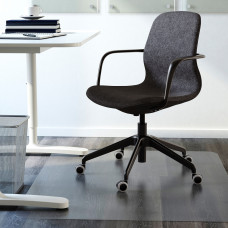 ⭐⭐⭐⭐⭐ LANGFJALL Стул конференция c подлокотник., Гуннаред темно-серый,IKEA-59177902, Евро Икеа Калининград