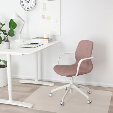 ⭐⭐⭐⭐⭐ LANGFJALL Стул конференция c подлокотник., Гуннаред яркий розовый,IKEA-09252786, Евро Икеа Калининград