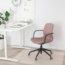 ⭐⭐⭐⭐⭐ LANGFJALL Стул конференция c подлокотник., Гуннаред яркий розовый,IKEA-99261866, Евро Икеа Калининград