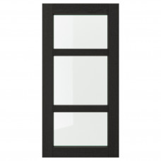 Доставка из Польши LERHYTTAN drzwi szklane, bejcowane na czarno, 40x80 cm ИКЕА-60356083, ЕВРОИКЕА Калининград