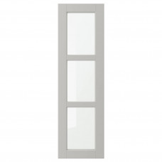 Доставка из Польши ⭐⭐⭐⭐⭐ LERHYTTAN drzwi szklane, jasnoszary, 30x100 cm,ИКЕА-40461508, Евро Икеа Калининград