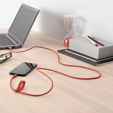 Доставка из Польши ⭐⭐⭐⭐⭐ LILLHULT USB-A на USB-C, красный, 1.5 m,ИКЕА-80528494, Евро Икеа Калининград