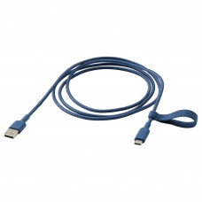 Доставка из Польши ⭐⭐⭐⭐⭐ LILLHULT USB-A на USB-C, синий, 1.5 m,ИКЕА-50528495, Евро Икеа Калининград