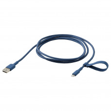 Доставка из Польши ⭐⭐⭐⭐⭐ LILLHULT USB-A на молнию, синий, 1.5 m,ИКЕА-10528497, Евро Икеа Калининград