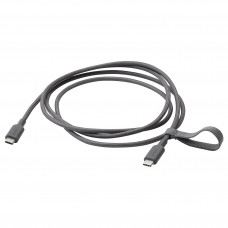 Доставка из Польши ⭐⭐⭐⭐⭐ LILLHULT USB-C на USB-C, темно-серый, 1.5 m,ИКЕА-50527603, Евро Икеа Калининград
