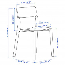 Доставка из Польши ⭐⭐⭐⭐⭐ LISABO / JANINGE stol i 4 krzesla, okleina jesionowa/bialy, 140x78 cm,ИКЕА-49103247, Евро Икеа Калининград