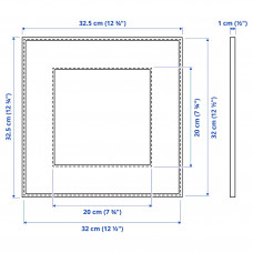 Доставка из Польши ⭐⭐⭐⭐⭐ LOMVIKEN ramka, czarny, 32x32 cm,ИКЕА-00335852, Евро Икеа Калининград