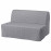 Доставка из Польши LYCKSELE LOVAS sofa 2-osobowa rozkladana, Knisa jasnoszary ИКЕА-09387035, ЕВРОИКЕА Калининград