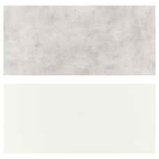 Доставка из Польши LYSEKIL Стеновая панель, 2-сторонняя белая/светло-серая под бетон, 119.6x55 cm ИКЕА-80396399, ЕВРОИКЕА Калининград