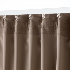 Доставка из Польши ⭐⭐⭐⭐⭐ MAJGULL Затеняющие шторы, 1 пара, серый/коричневый, 145x300 cm,ИКЕА-10488118, Евро Икеа Калининград