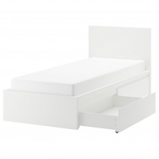 Доставка из Польши MALM Каркас кровати с 2 ящиками для хранения, белый, 90x200 cm ИКЕА-79012991, ЕВРОИКЕА Калининград