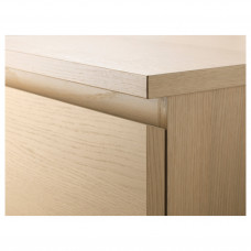 Доставка из Польши ⭐⭐⭐⭐⭐ MALM komoda, 6 szuflad, okleina debowa bejcowana na bialo, 80x123 cm,ИКЕА-90403605, Евро Икеа Калининград