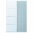 Доставка из Польши MEHAMN/AULI Drzwi przesuwne, aluminium 2str/jasnoniebieski lustro, 150x236 cm ИКЕА-99552182, ЕВРОИКЕА Калининград