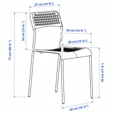 Доставка из Польши ⭐⭐⭐⭐⭐ MELLTORP / ADDE stol i 4 krzesla, bialy, 125 cm,ИКЕА-99014376, Евро Икеа Калининград