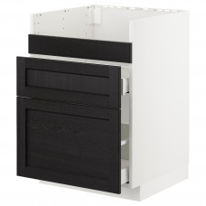 Доставка из Польши METOD szafka pod zlew HAVSEN/3fr/2szu, bialy Maximera/Lerhyttan bejcowane na czarno, 60x60 cm ИКЕА-99280394, ЕВРОИКЕА Калининград