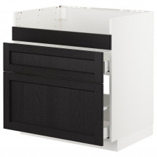 Доставка из Польши METOD szafka pod zlew HAVSEN/3fr/2szu, bialy Maximera/Lerhyttan bejcowane na czarno, 80x60 cm ИКЕА-79280521, ЕВРОИКЕА Калининград