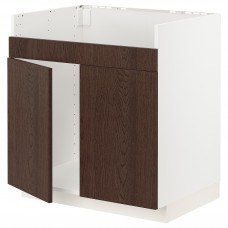 Доставка из Польши METOD szafka pod zlew HAVSEN 2kom, bialy/Sinarp brazowy, 80x60 cm ИКЕА-79459731, ЕВРОИКЕА Калининград