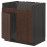 Доставка из Польши METOD szafka pod zlew HAVSEN 2kom, czarny/Sinarp brazowy, 80x60 cm ИКЕА-49454344, ЕВРОИКЕА Калининград