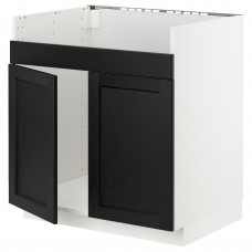 Доставка из Польши METOD szafka pod zlew HAVSEN 2kom, bialy/Lerhyttan bejcowane na czarno, 80x60 cm ИКЕА-09454751, ЕВРОИКЕА Калининград