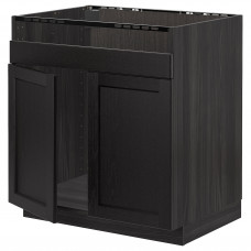 Доставка из Польши METOD szafka pod zlew HAVSEN 2kom, czarny/Lerhyttan bejcowane na czarno, 80x60 cm ИКЕА-79456426, ЕВРОИКЕА Калининград