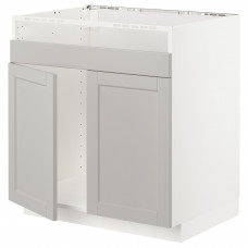 Доставка из Польши METOD szafka pod zlew HAVSEN 2kom, bialy/Lerhyttan jasnoszary, 80x60 cm ИКЕА-49454805, ЕВРОИКЕА Калининград