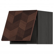 Доставка из Польши METOD szafka sci pozioma z otw przycisk, czarny Hasslarp/brazowy wzor, 40x40 cm ИКЕА-49401586, ЕВРОИКЕА Калининград