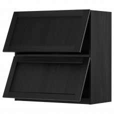 Доставка из Польши METOD szafka pozioma 2 drzwi otw dotyk, czarny/Lerhyttan bejcowane na czarno, 80x80 cm ИКЕА-79393797, ЕВРОИКЕА Калининград